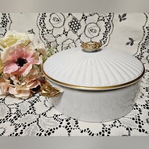 Vintage Mid Century Shafford Golden Heirloom  10” Covered Lidded Casserole Bowl